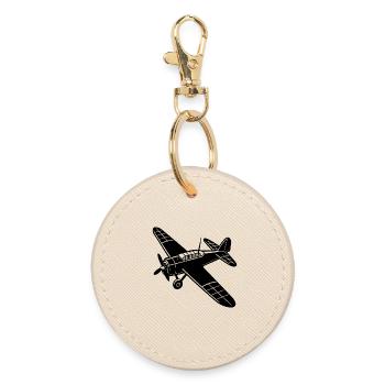 Vieil avion - Porte-clés rond - huître - Devant