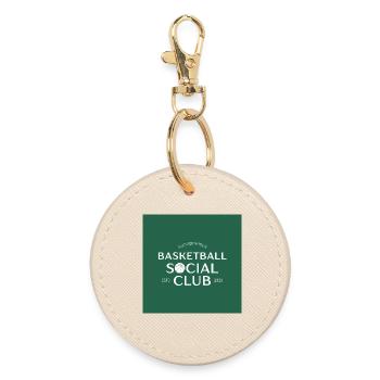 Basketball Social Club Logo - Round Keyring - oyster - Front