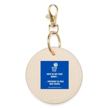 Read or Defend Saying Hoopsrausch - Round Keyring - oyster - Front
