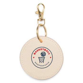 Hoopsrausch Logo Basketball - Round Keyring - oyster - Front