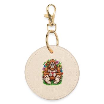 Bigfoot Cozy Garden Sip - Runder Schlüsselanhänger - Auster - Vorne