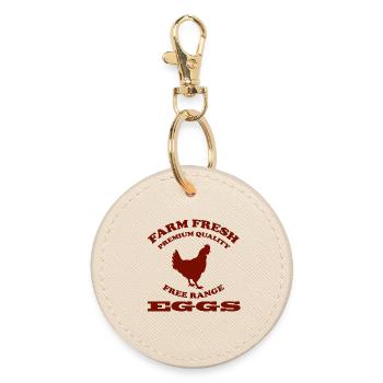 Eggs - Round Keyring - oyster - Front