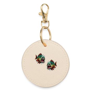 Piranha Deep Sea Fighter - Round Keyring - oyster - Front