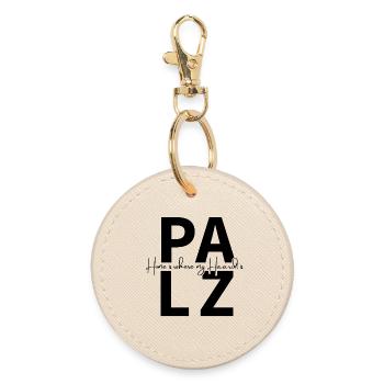 Palz - Home Is Where My Haardt Is - Runder Schlüsselanhänger - Auster - Vorne