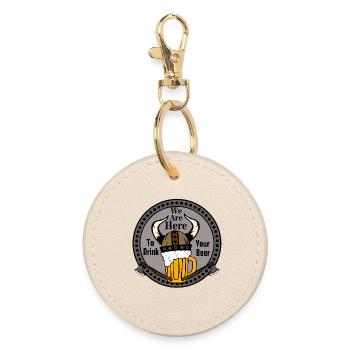 Viking Beer Drinkers Vikings - Round Keyring - oyster - Front