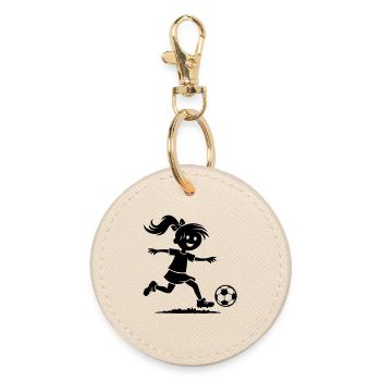 Filles de football - Porte-clés rond - huître - Devant