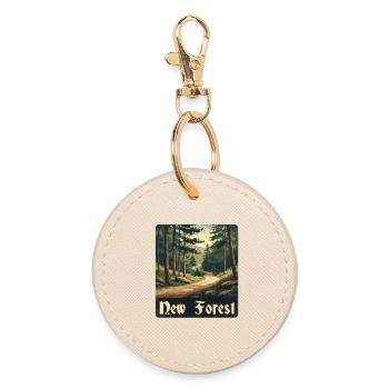 New Forest Forest Trail - Round Keyring - oyster - Front