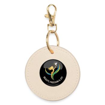 Freedom Beauty & Fun - Round Keyring - oyster - Front