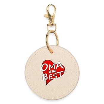 GRANDMA IS THE BEST - Round Keyring - oyster - Front