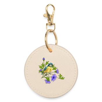 Colorful bird - Round Keyring - oyster - Front
