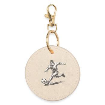 Footballeur dynamique dans le style comique - Porte-clés rond - huître - Devant