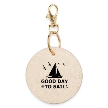 Sail - Round Keyring - oyster - Front
