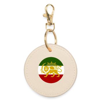 Freies Iran - Runder Schlüsselanhänger - Auster - Vorne