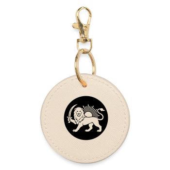 Persian Lion Persia Iran Symbol - Round Keyring - oyster - Front