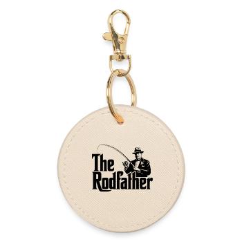 The Rodfather Funny Fishing Parody - Round Keyring - oyster - Front