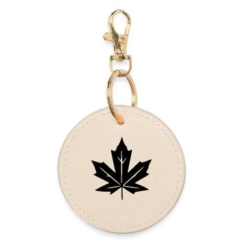 Feuilles d’érable Cadeau Amoureuse de la Nature - Porte-clés rond - huître - Devant