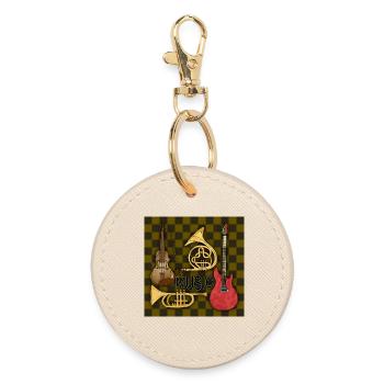 Musical instruments - Round Keyring - oyster - Front