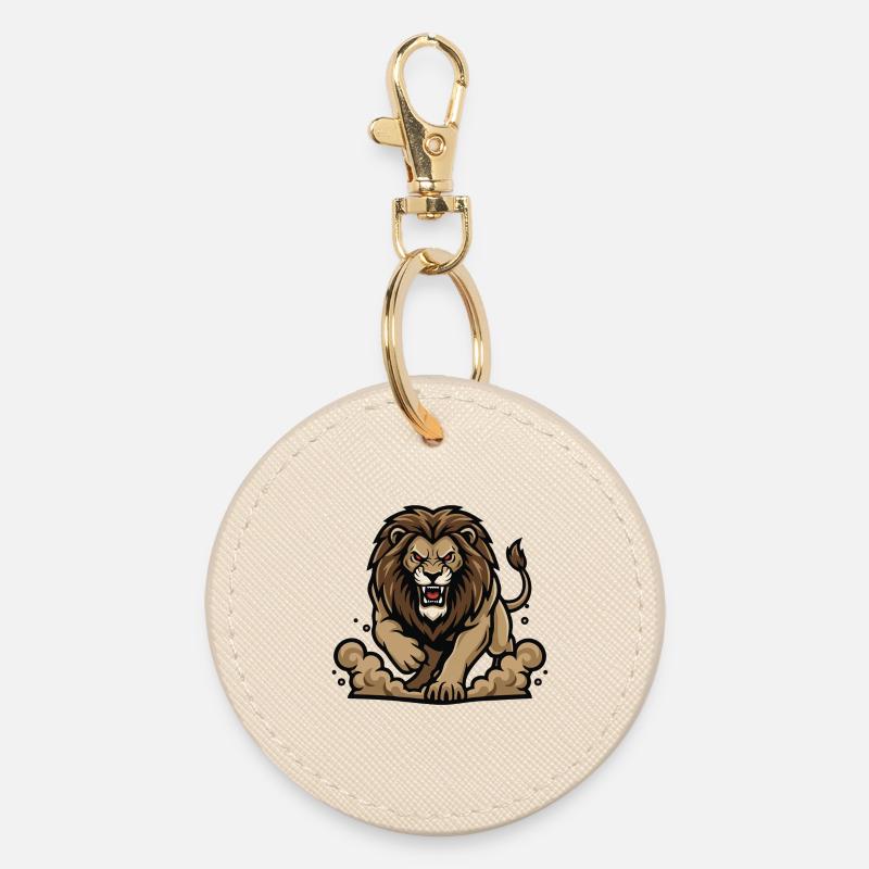 Lion Alpha Charge Mascotte Lion Power - Porte-clés rond - huître