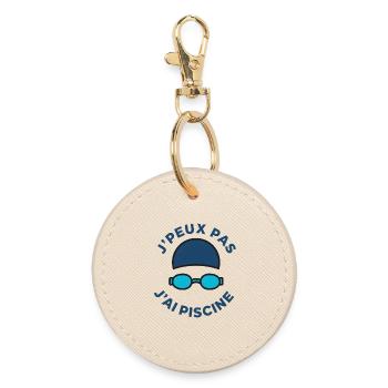 J’peux pas, j’ai piscine - Porte-clés rond - huître - Devant