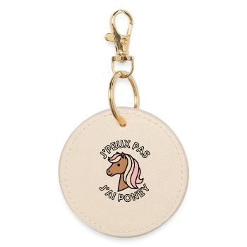 Tête d'Unicorn Pastel Power - Porte-clés rond - huître - Devant