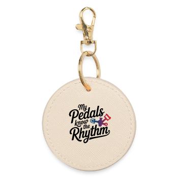 Professional Bicycle Acrobatics Rhythm Athlete  - Round Keyring - oyster - Front