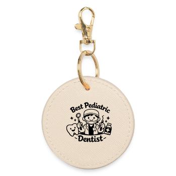 Meilleur dentiste pédiatrique - Porte-clés rond - huître - Devant