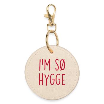 Hygge Denmark Dänemark - Round Keyring - oyster - Front