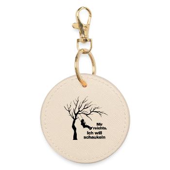 I WANT TO SWING. NO DESIRE FOR PEOPLE - Round Keyring - oyster - Front