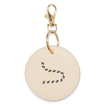 Footsteps - Round Keyring - oyster - Front