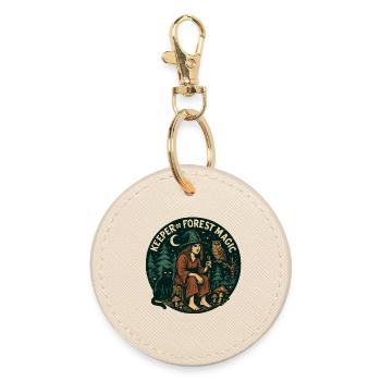 Forest Spell Guardian - Round Keyring - oyster - Front