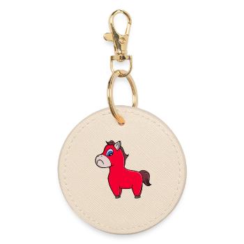 Year of the sad horse - Round Keyring - oyster - Front