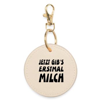 Milch - Runder Schlüsselanhänger - Auster - Vorne