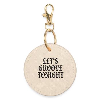 Let's groove tonight - Runder Schlüsselanhänger - Auster - Vorne