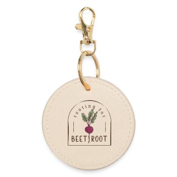 Earthy Beetroot Design - Minimalist Botanical  - Runder Schlüsselanhänger - Auster - Vorne