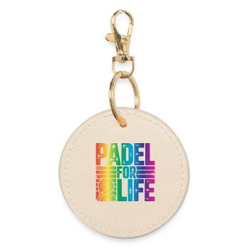 Padel à vie - Porte-clés rond - huître - Devant