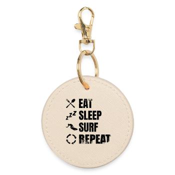 Funny Surfer Saying - Round Keyring - oyster - Front
