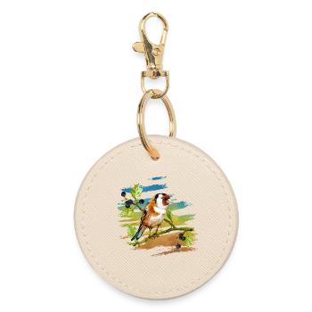 Colorful bird - Round Keyring - oyster - Front
