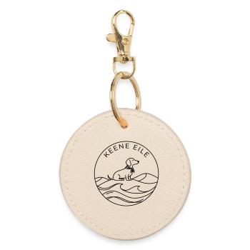 Dachshund Badge Sea Keene Rush - Round Keyring - oyster - Front