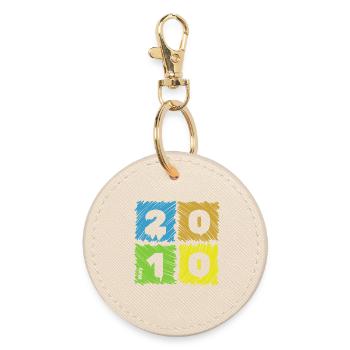 16. Geburtstag Farbige Patches since 05/2010 - Round Keyring - oyster - Front