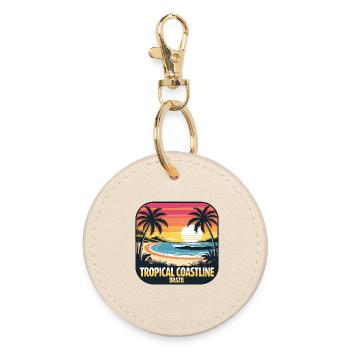 Tropical Coast Brasil Sunset - Round Keyring - oyster - Front