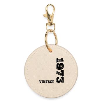 Vintage 1973 - Round Keyring - oyster - Front