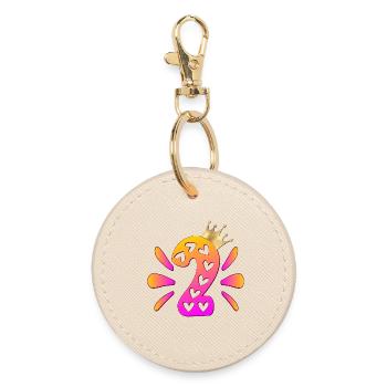 Two Crowns - 2nd Children's Birthday Party - Round Keyring - oyster - Front