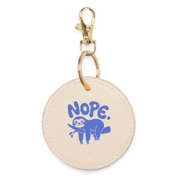Lustiger Faulheit "Nope" – Faules Nickerchen & Prokrastination - Runder Schlüsselanhänger - Auster - Vorne