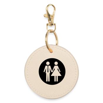 Paar Ehe Couple - Runder Schlüsselanhänger - Auster - Vorne