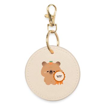 Delulu Capybara certifié - Porte-clés rond - huître - Devant