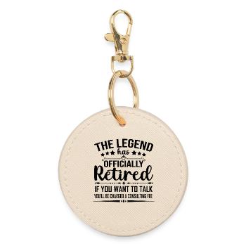 Funny Retirement saying - Round Keyring - oyster - Front