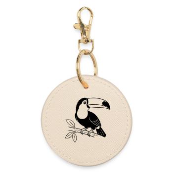 Toukan Bird - Round Keyring - oyster - Front