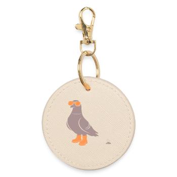 Pigeon Orange - Round Keyring - oyster - Front