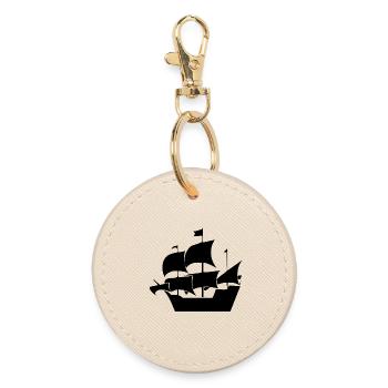 Sail - Round Keyring - oyster - Front