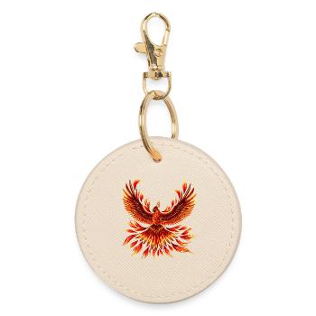 Phönix-Feuervogel - Runder Schlüsselanhänger - Auster - Vorne